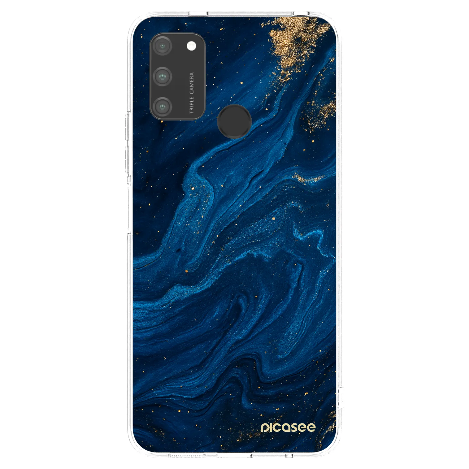 Picasee silikonowe przeźroczyste etui na Honor 9A - Blue