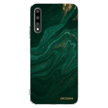 Picasee silikonowe przeźroczyste etui na Honor 9X Pro - Green