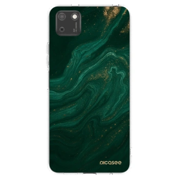 Picasee silikonowe przeźroczyste etui na Huawei Y5P - Green