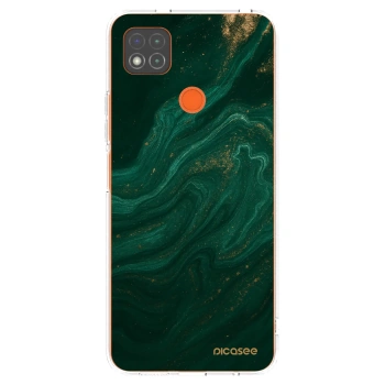 Picasee silikonowe przeźroczyste etui na Xiaomi Redmi 9C - Green