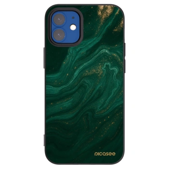 Picasee silikonowe czarne etui na Apple iPhone 12 mini - Green