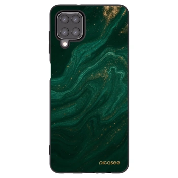 Picasee silikonowe czarne etui na Samsung Galaxy A12 A125F - Green
