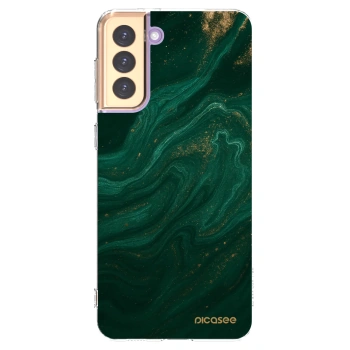 Picasee silikonowe przeźroczyste etui na Samsung Galaxy S21+ 5G G996F - Green