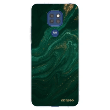 Picasee silikonowe przeźroczyste etui na Motorola Moto G9 Play - Green