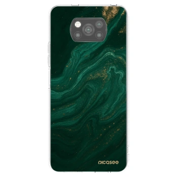 Picasee silikonowe czarne etui na Xiaomi Poco X3 Pro - Green