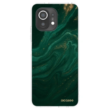 Picasee silikonowe przeźroczyste etui na Xiaomi Mi 11 - Green