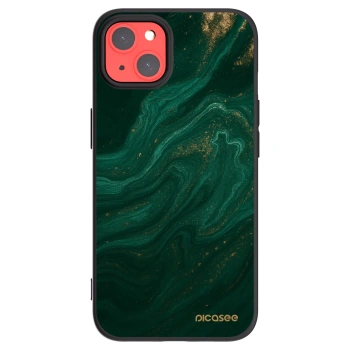 Picasee silikonowe czarne etui na Apple iPhone 13 - Green