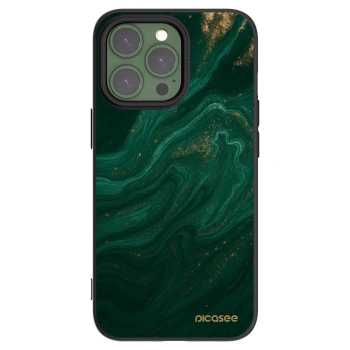 Picasee silikonowe czarne etui na Apple iPhone 13 Pro - Green