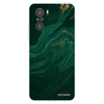 Picasee silikonowe przeźroczyste etui na Xiaomi Poco F3 - Green
