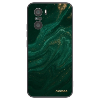 Picasee silikonowe czarne etui na Xiaomi Poco F3 - Green