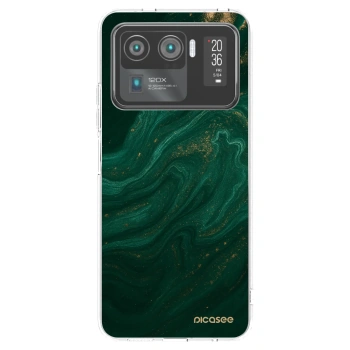 Picasee silikonowe przeźroczyste etui na Xiaomi Mi 11 Ultra - Green