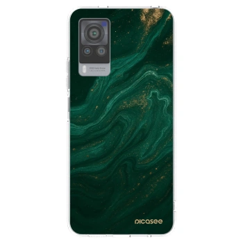 Picasee silikonowe przeźroczyste etui na Vivo X60 Pro 5G - Green