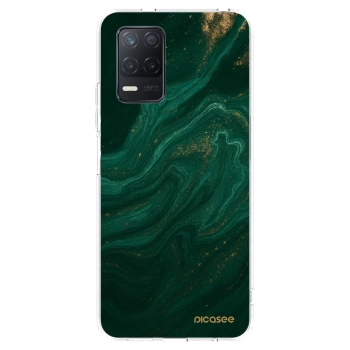 Picasee silikonowe przeźroczyste etui na Realme 8 5G - Green