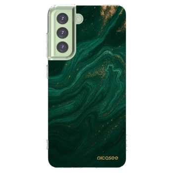 Picasee silikonowe przeźroczyste etui na Samsung Galaxy S21 FE 5G - Green