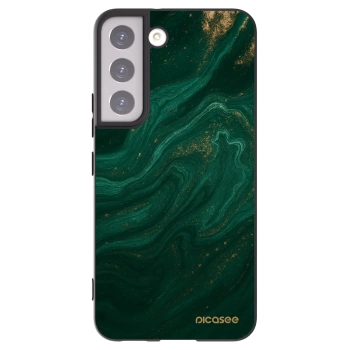 Picasee silikonowe czarne etui na Samsung Galaxy S22 5G - Green