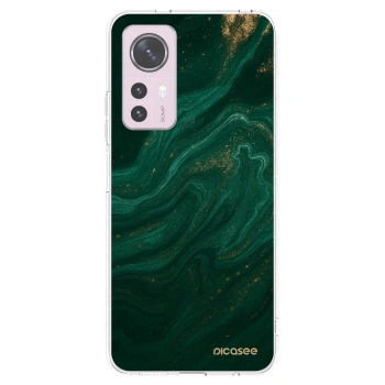 Picasee silikonowe przeźroczyste etui na Xiaomi 12 - Green