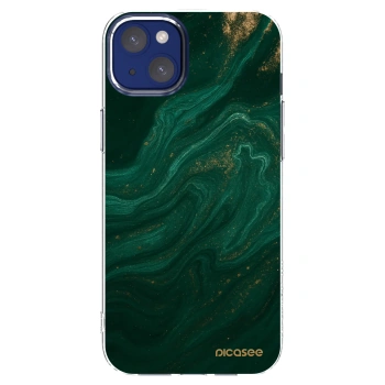 Picasee silikonowe przeźroczyste etui na Apple iPhone 14 Plus - Green