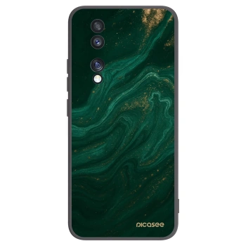 Picasee silikonowe czarne etui na Honor 70 - Green