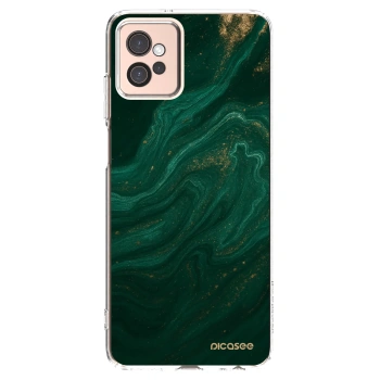 Picasee silikonowe przeźroczyste etui na Motorola Moto G32 - Green