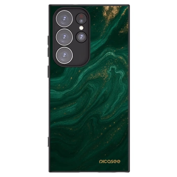 Picasee silikonowe czarne etui na Samsung Galaxy S23 Ultra 5G - Green