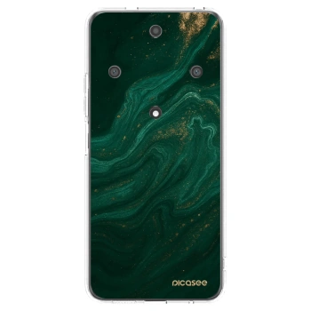 Picasee silikonowe przeźroczyste etui na Honor Magic5 Lite 5G - Green