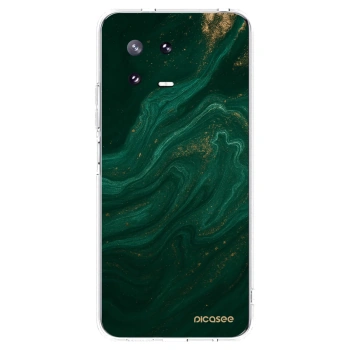 Picasee silikonowe przeźroczyste etui na Xiaomi 13 Pro - Green