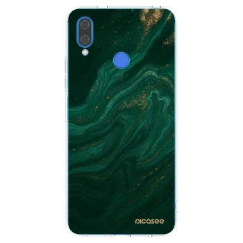 Picasee silikonowe przeźroczyste etui na Huawei Nova 3 - Green