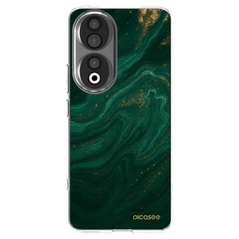 Picasee silikonowe przeźroczyste etui na Honor 90 5G - Green