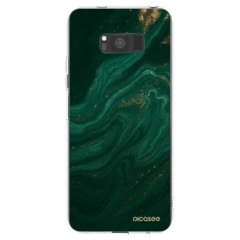 Picasee silikonowe przeźroczyste etui na Samsung Galaxy S8 G950F - Green