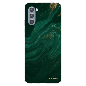 Picasee silikonowe przeźroczyste etui na Motorola Moto G62 - Green