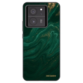 Picasee silikonowe czarne etui na Xiaomi 13T Pro - Green