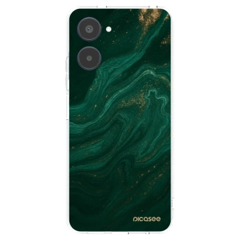 Picasee silikonowe przeźroczyste etui na Realme 10 4G - Green