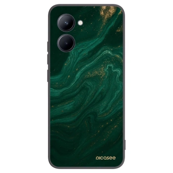 Picasee silikonowe czarne etui na Realme C33 (2023) - Green