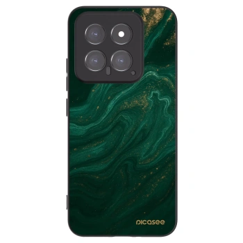 Picasee silikonowe czarne etui na Xiaomi 14 - Green