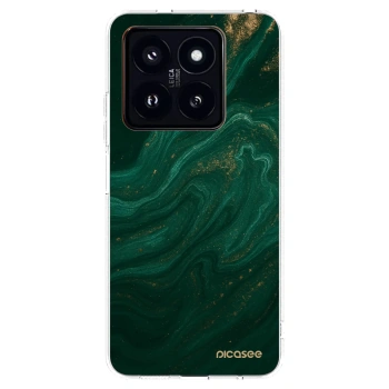 Picasee silikonowe przeźroczyste etui na Xiaomi 14 Pro - Green