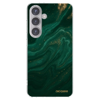 Picasee silikonowe przeźroczyste etui na Samsung Galaxy S24 S921B 5G - Green