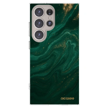 Picasee silikonowe przeźroczyste etui na Samsung Galaxy S24 Ultra S928B 5G - Green