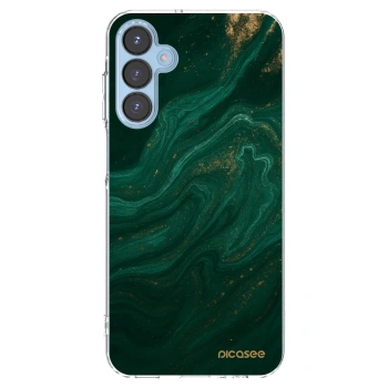 Picasee silikonowe przeźroczyste etui na Samsung Galaxy A15 A156B 5G - Green