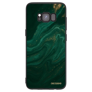 Picasee silikonowe czarne etui na Samsung Galaxy S8 G950F - Green