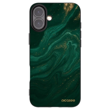 Picasee silikonowe czarne etui na Apple iPhone 16 Plus - Green