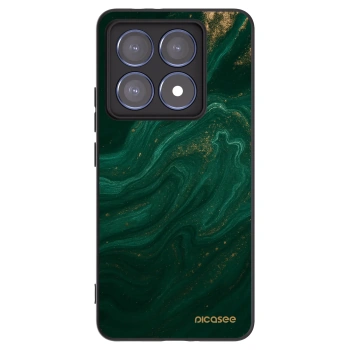 Picasee silikonowe czarne etui na Xiaomi 14T Pro - Green