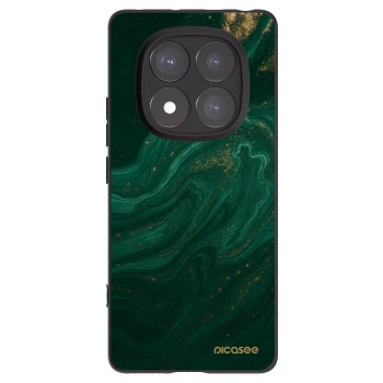Picasee silikonowe czarne etui na Xiaomi Redmi Note 14 Pro 5G - Green