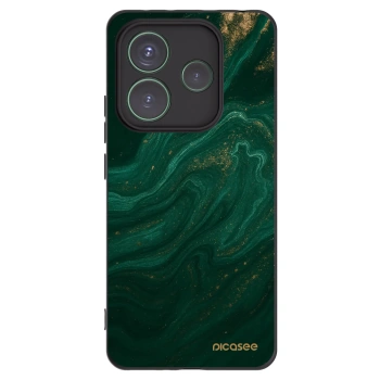 Picasee silikonowe czarne etui na Xiaomi Redmi Note 14 5G - Green