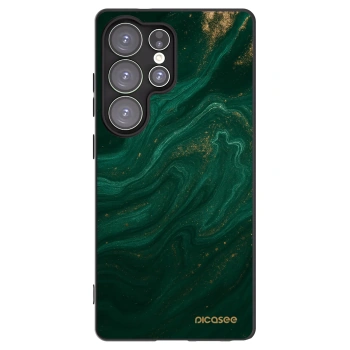 Picasee silikonowe czarne etui na Samsung Galaxy S25 Ultra 5G - Green