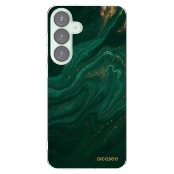 Picasee silikonowe przeźroczyste etui na Samsung Galaxy S25+ 5G - Green
