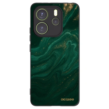 Picasee silikonowe czarne etui na Xiaomi Redmi Note 14 4G - Green