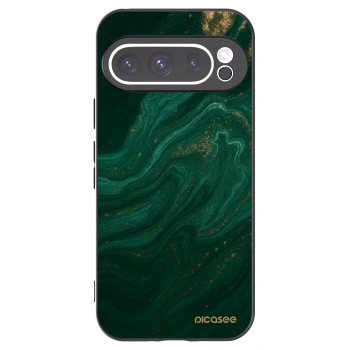 Picasee silikonowe czarne etui na Google Pixel 9 Pro - Green