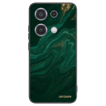 Picasee silikonowe czarne etui na Xiaomi Redmi Note 14S - Green