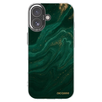 Picasee silikonowe przeźroczyste etui na Apple iPhone 17 - Green