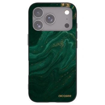 Picasee silikonowe czarne etui na Apple iPhone 17 Pro - Green